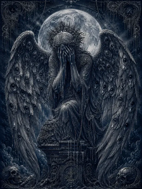 Intricate Dark Etching Art