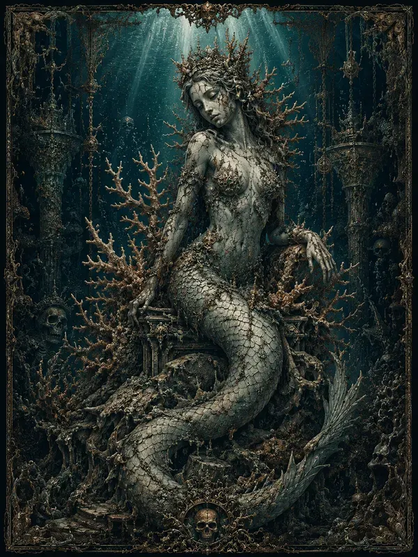 Intricate Dark Etching Art