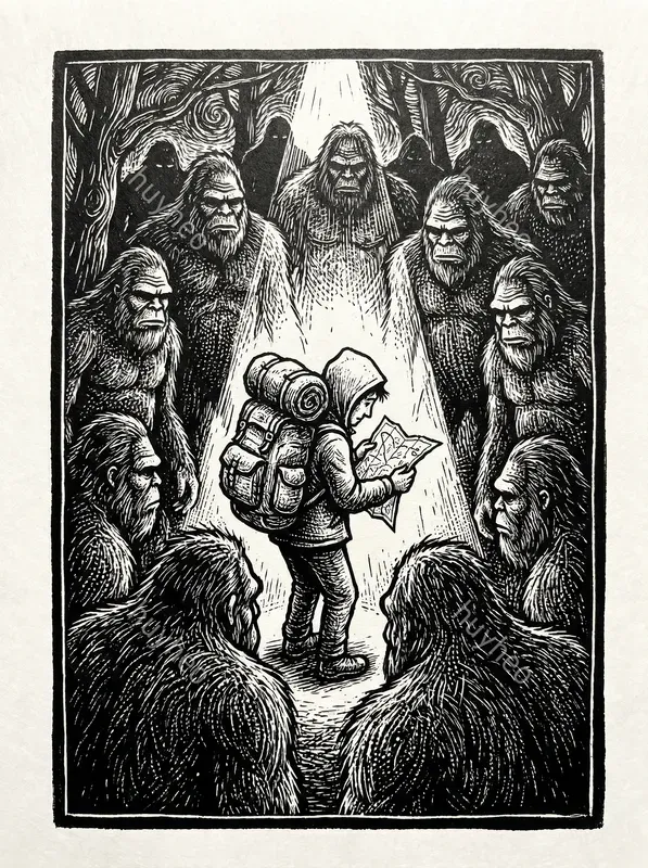 Dark Woodcut Ink Illustrations