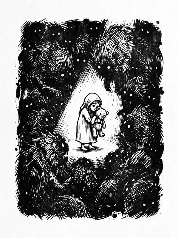 Dark Woodcut Ink Illustrations