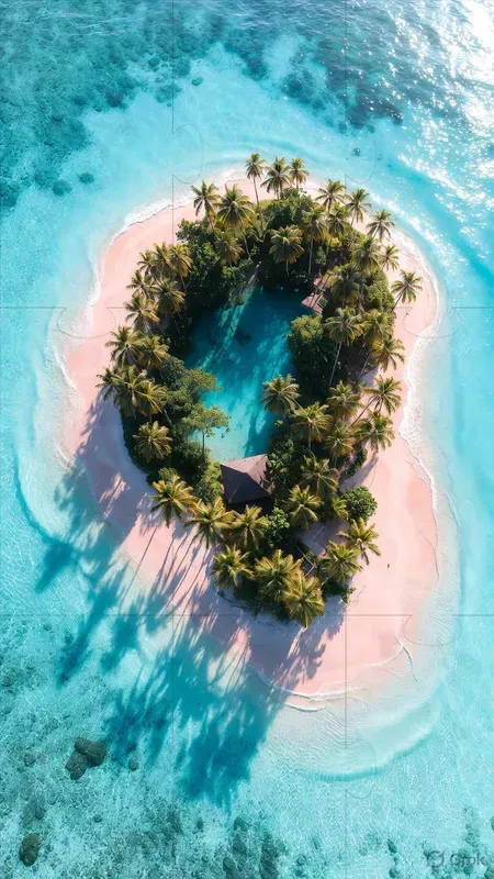 Aerial Paradise Island Travel Posters