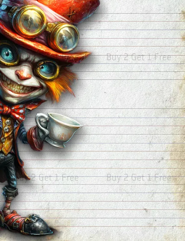 Alice In Steampunk World Plain Papers