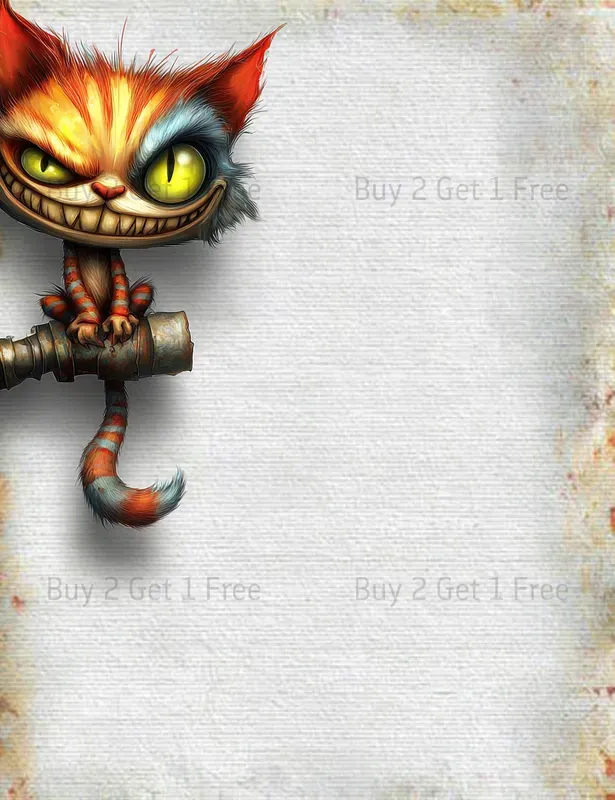 Alice In Steampunk World Plain Papers