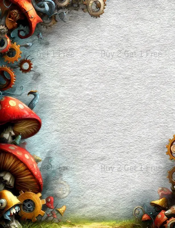 Alice In Steampunk World Plain Papers