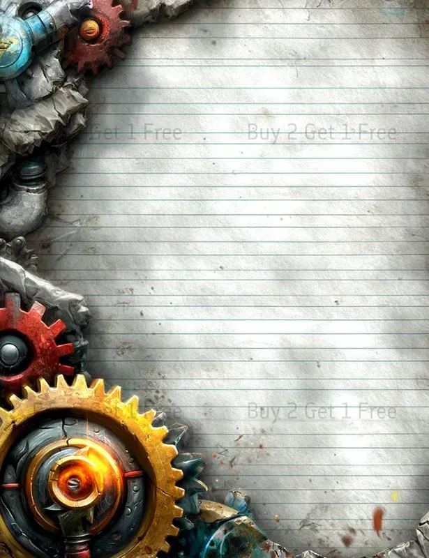 Alice In Steampunk World Plain Papers