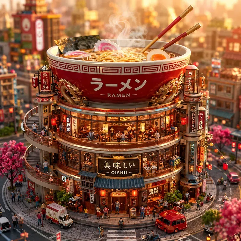 Whimsical Donut Amusement Park Cities