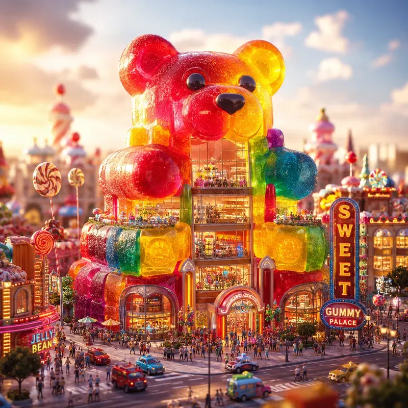 Whimsical Donut Amusement Park Cities