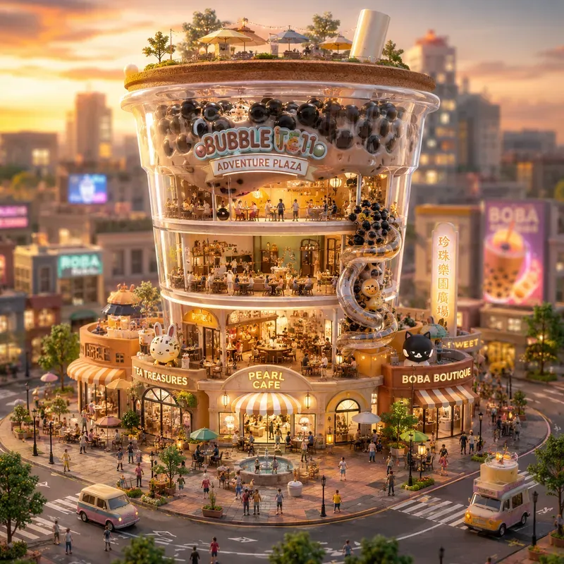 Whimsical Donut Amusement Park Cities