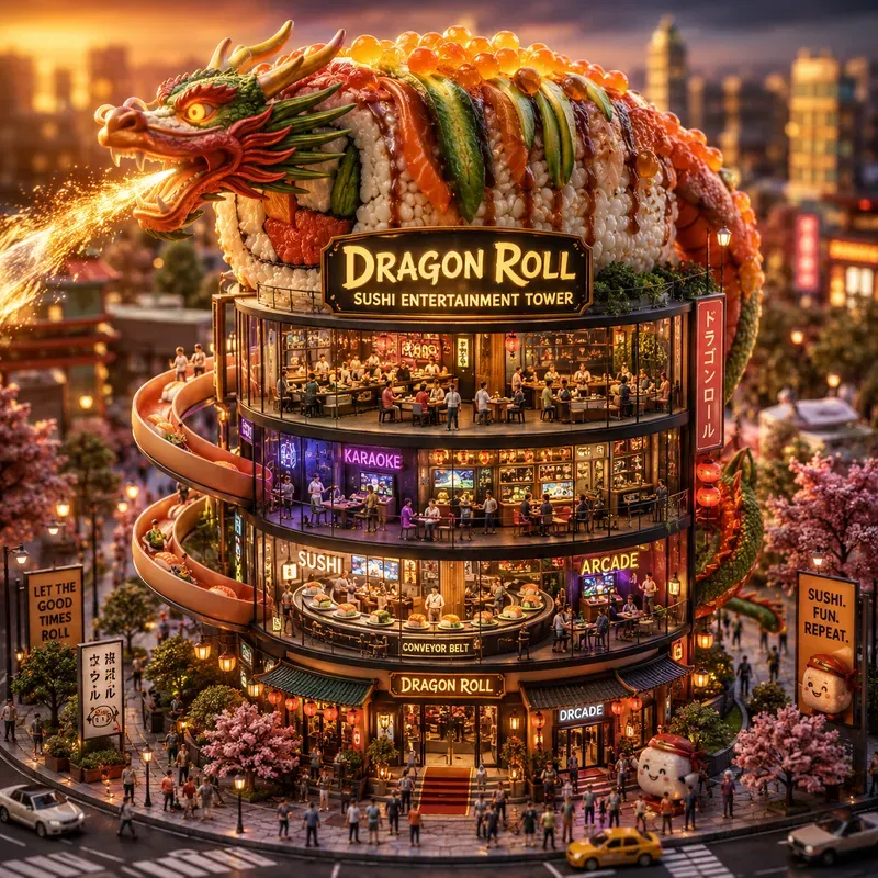 Whimsical Donut Amusement Park Cities