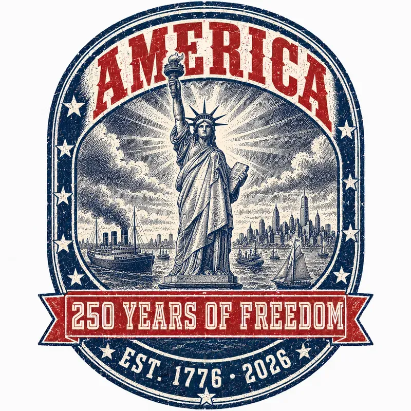 America Freedom 250 Years Tshirt Prints