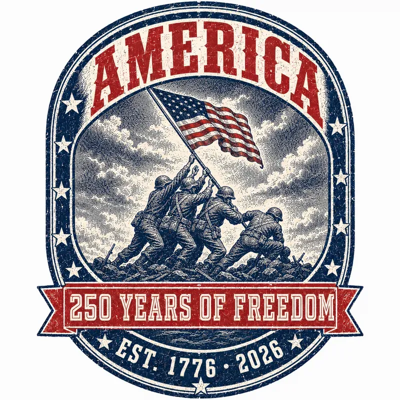 America Freedom 250 Years Tshirt Prints
