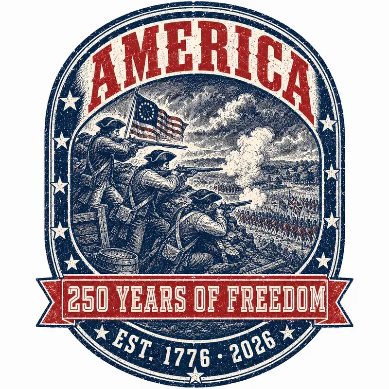 America Freedom 250 Years Tshirt Prints
