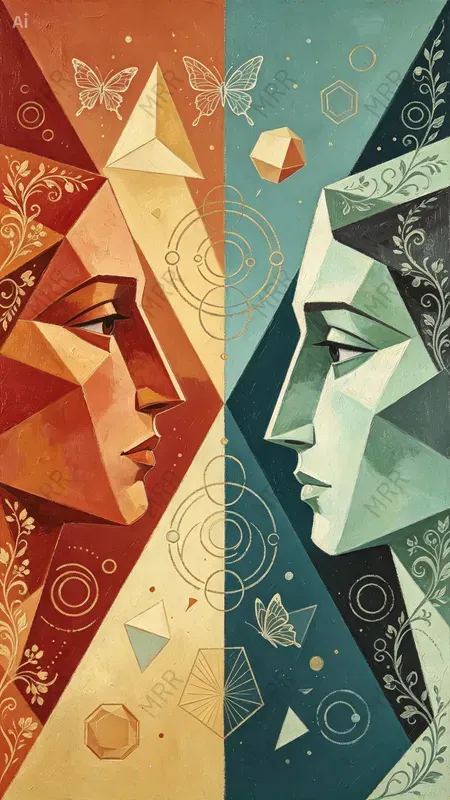 Cubist Surrealist Face Portraits