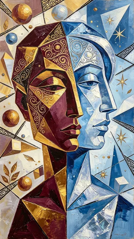 Cubist Surrealist Face Portraits