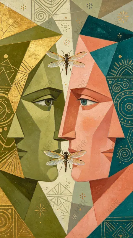 Cubist Surrealist Face Portraits