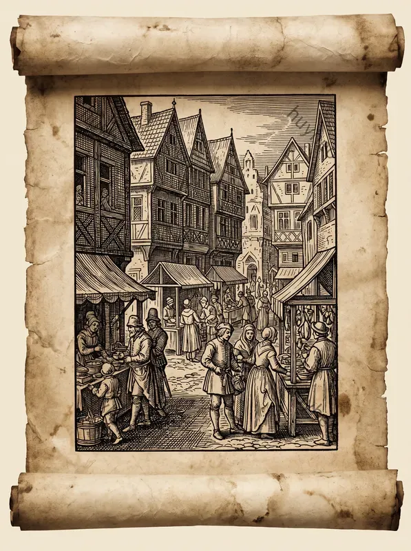 Vintage Woodcut Engraving Art