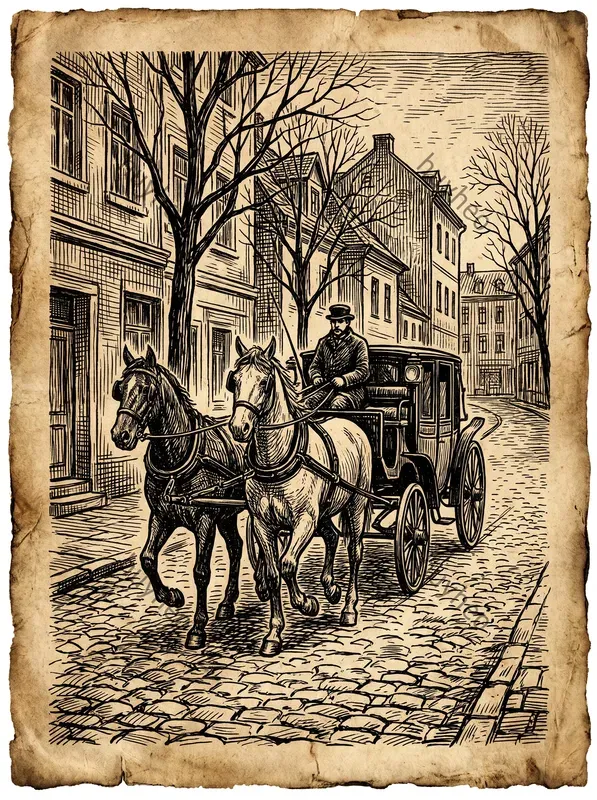 Vintage Woodcut Engraving Art