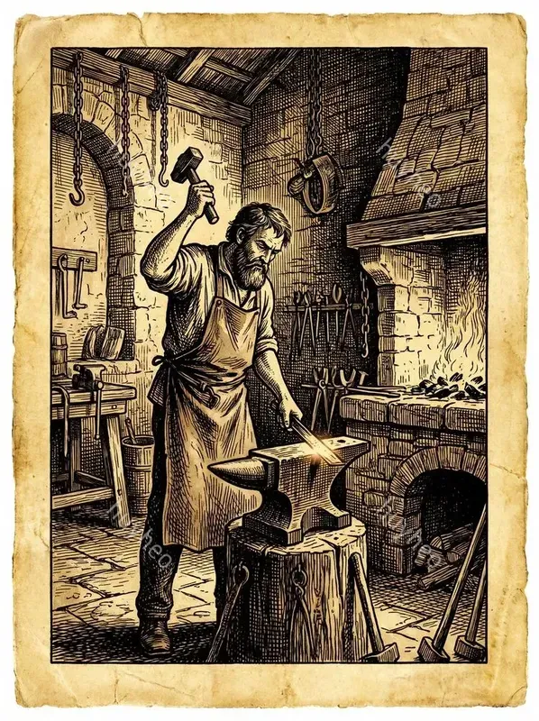 Vintage Woodcut Engraving Art