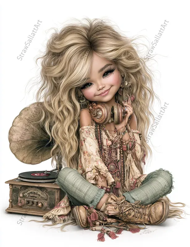 Cute Boho Halloween Girls Etsy Clipart