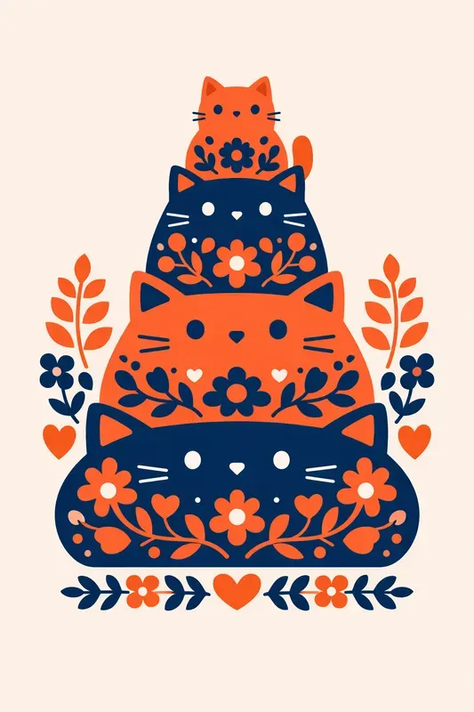 Nordic Folk Stacked Animals