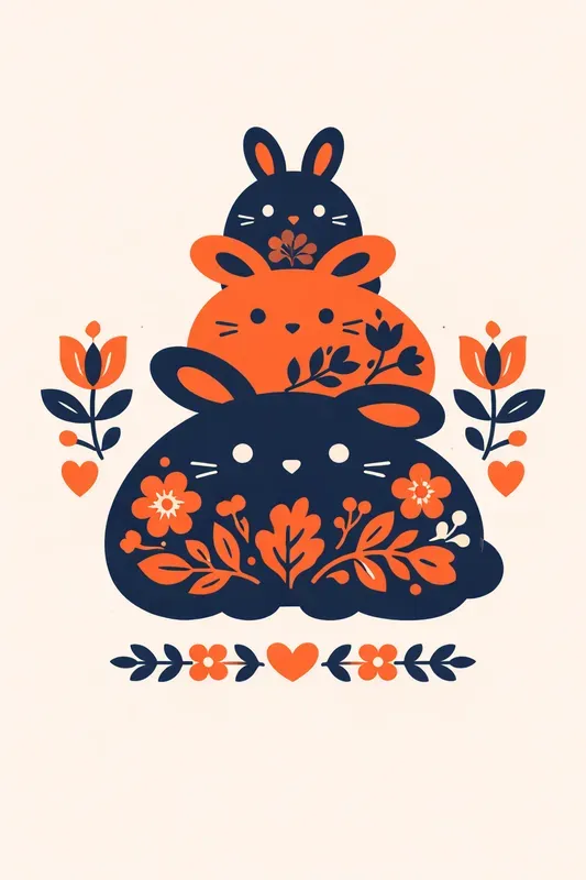 Nordic Folk Stacked Animals