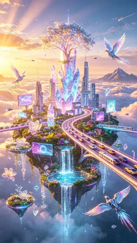 Surreal Floating City Creators