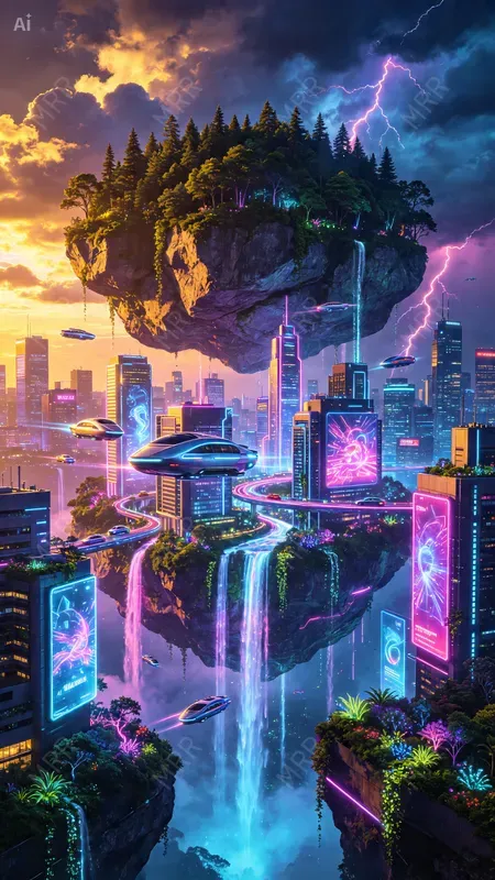 Surreal Floating City Creators