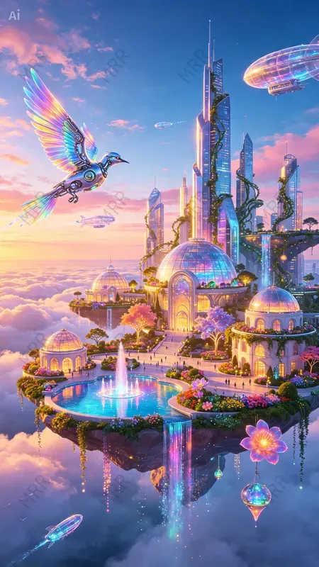 Surreal Floating City Creators