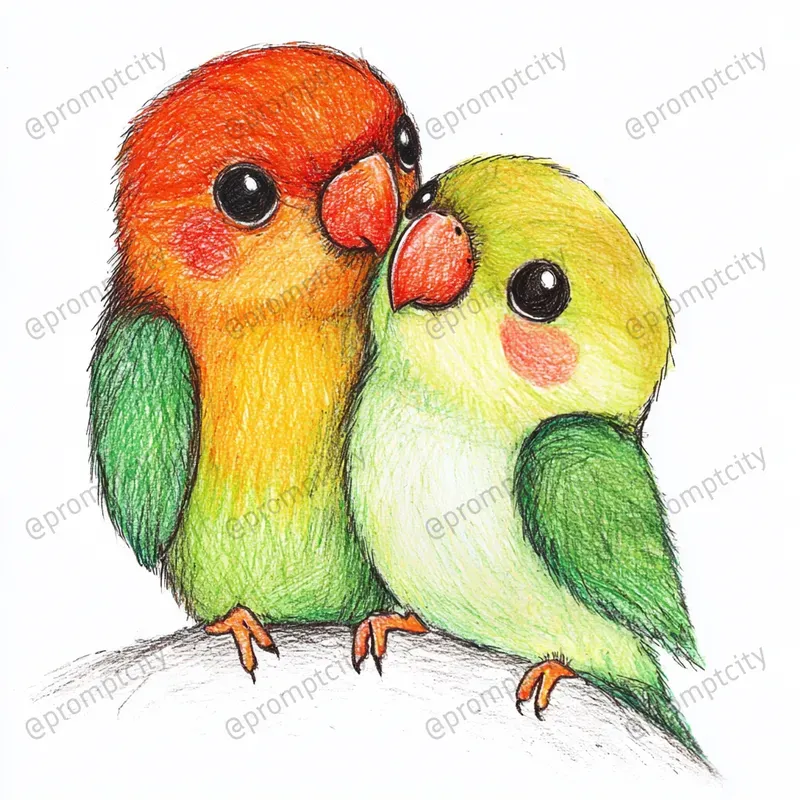 Whimsical Pastel Scribble Art