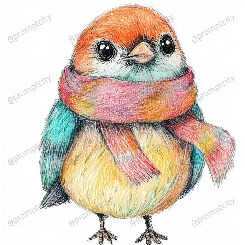 Whimsical Pastel Scribble Art