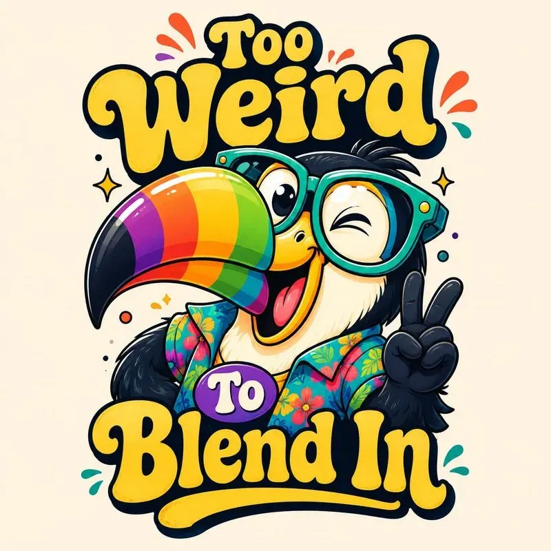 Funny Weird Animal Quote Tshirt Art