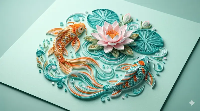 Elegant 3D Paper Quilling Art