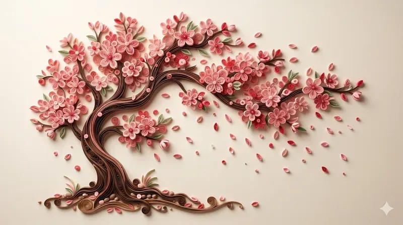 Elegant 3D Paper Quilling Art