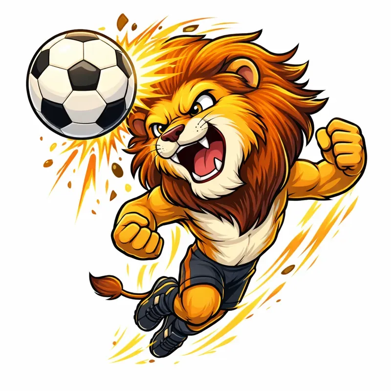 Cute Cartoon Football Mascots