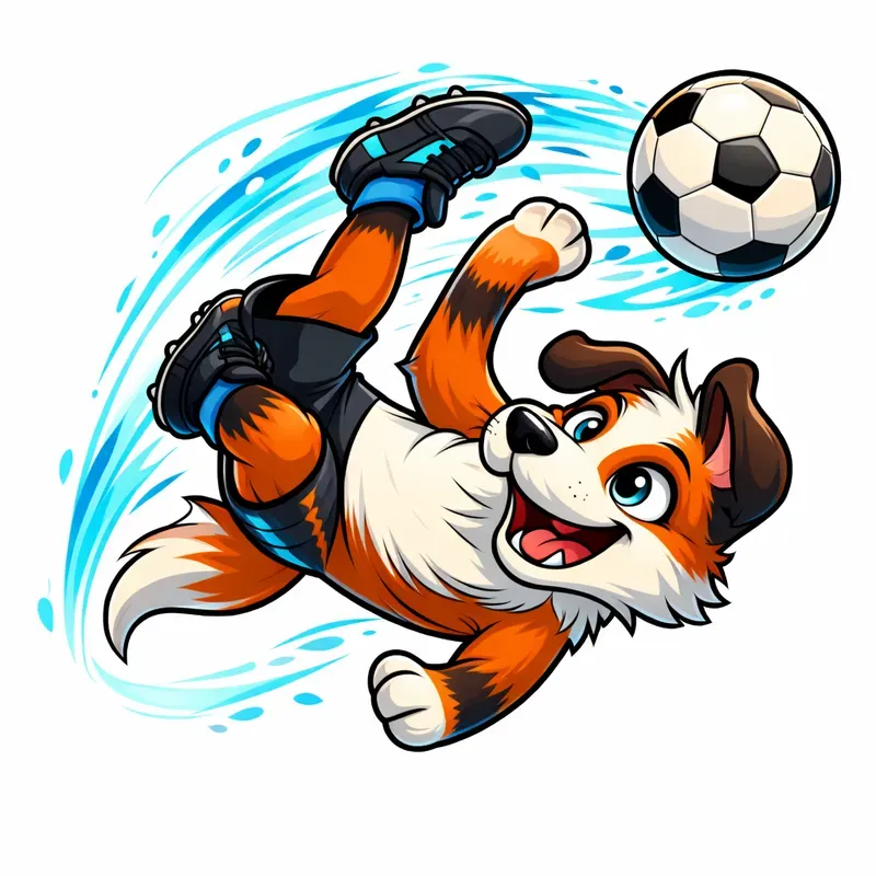 Cute Cartoon Football Mascots