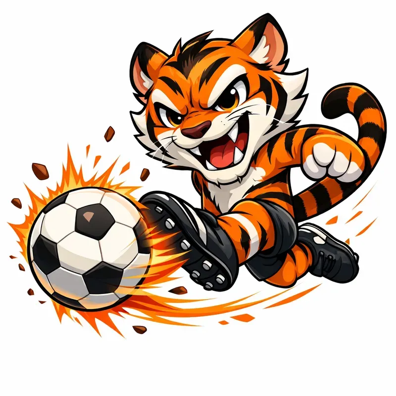 Cute Cartoon Football Mascots