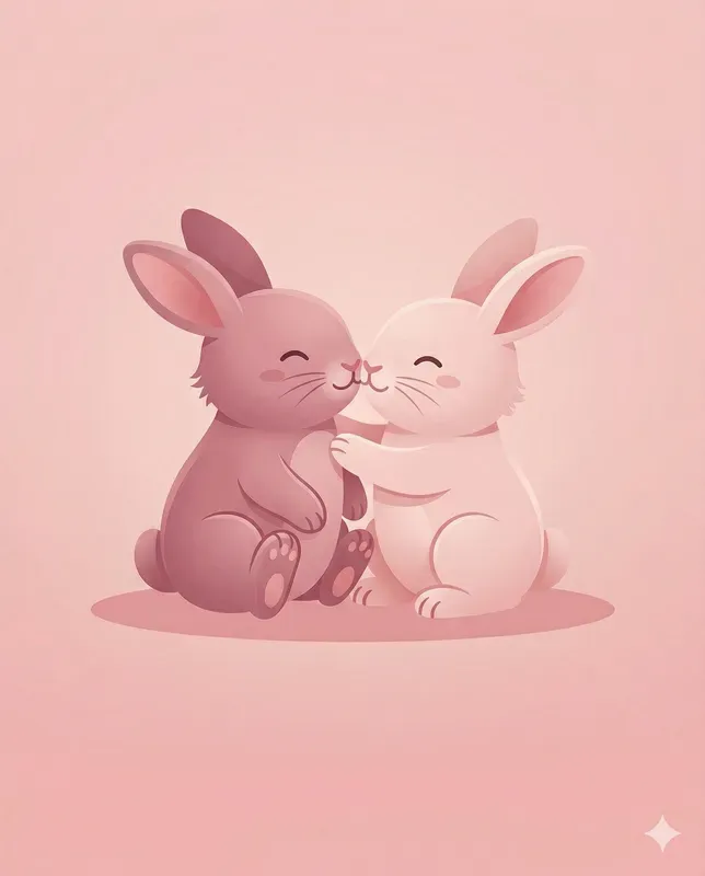 Minimal Love Animal Clipart
