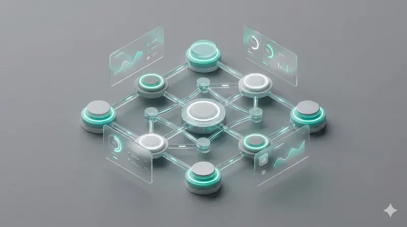 3D Saas Data Visualization Glass UIs