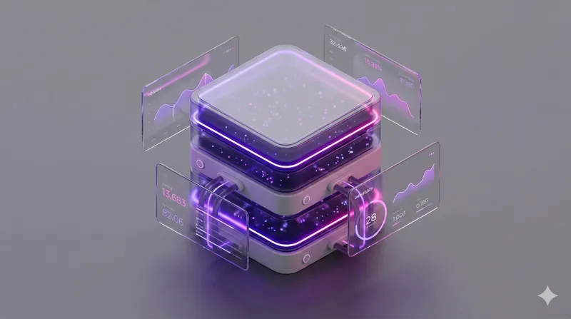 3D Saas Data Visualization Glass UIs
