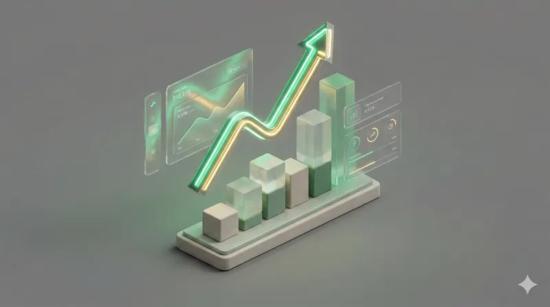 3D Saas Data Visualization Glass UIs