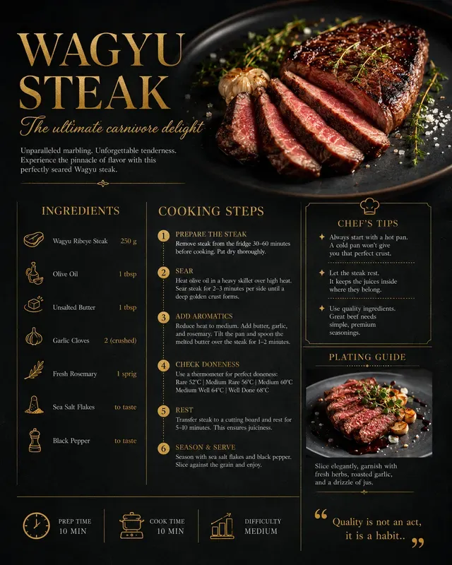 Luxury Recipe Infographic Templates