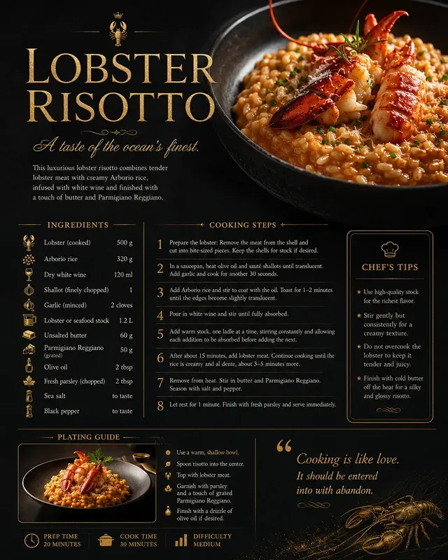 Luxury Recipe Infographic Templates