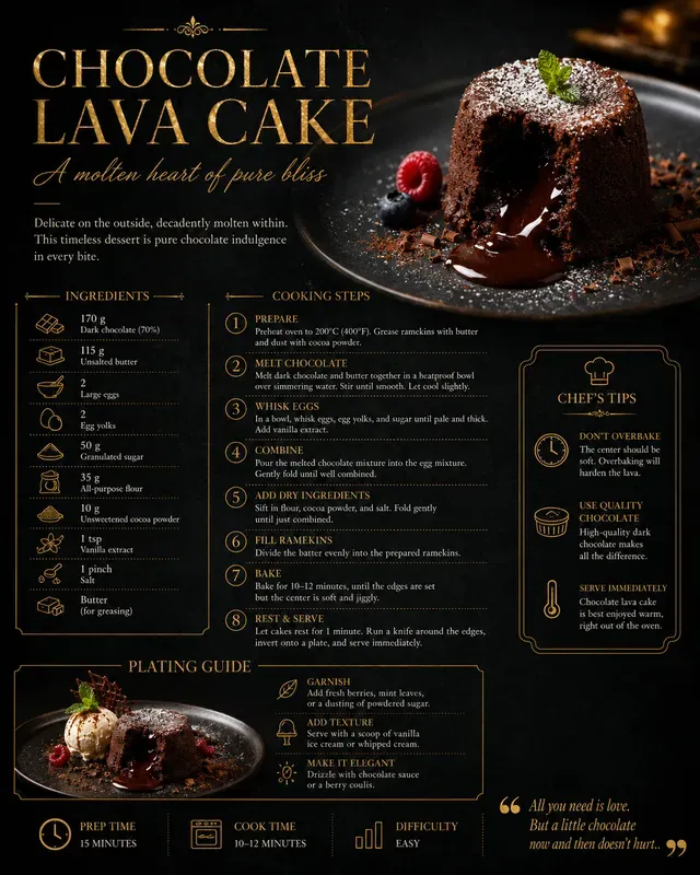 Luxury Recipe Infographic Templates