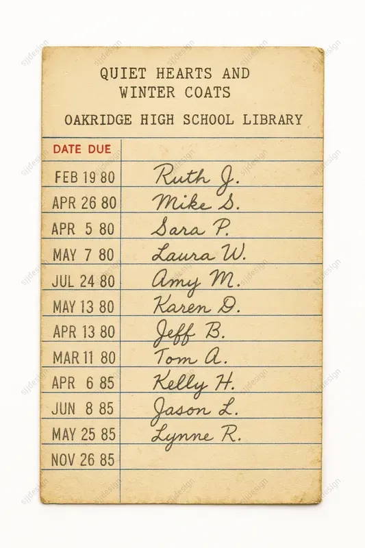 Vintage Library Checkout Card Style
