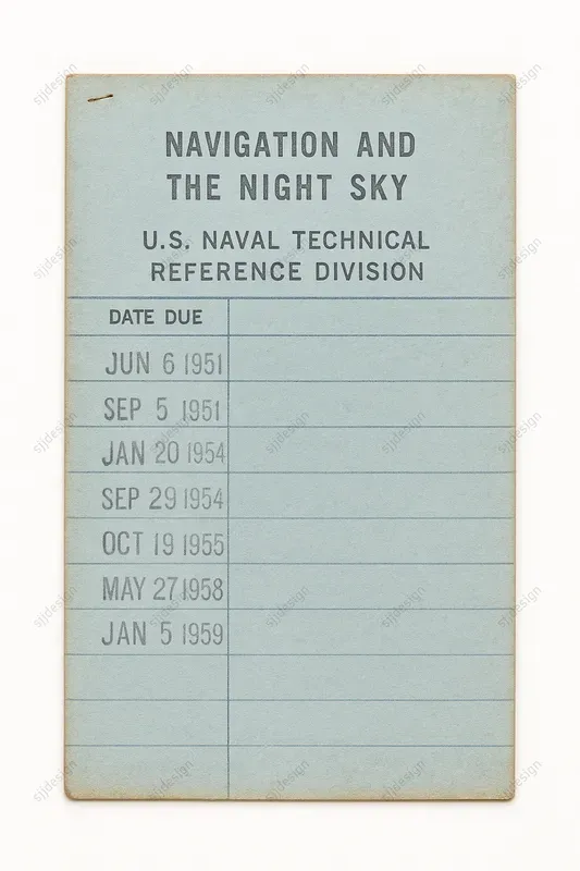Vintage Library Checkout Card Style