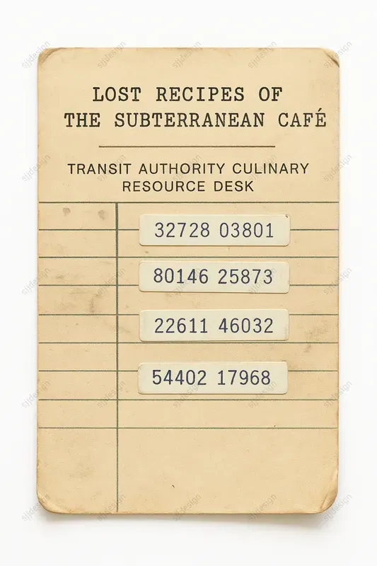 Vintage Library Checkout Card Style