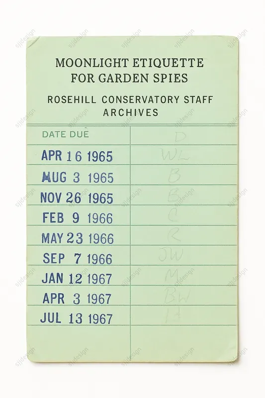 Vintage Library Checkout Card Style