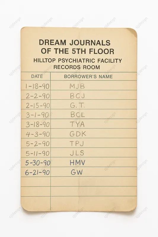 Vintage Library Checkout Card Style