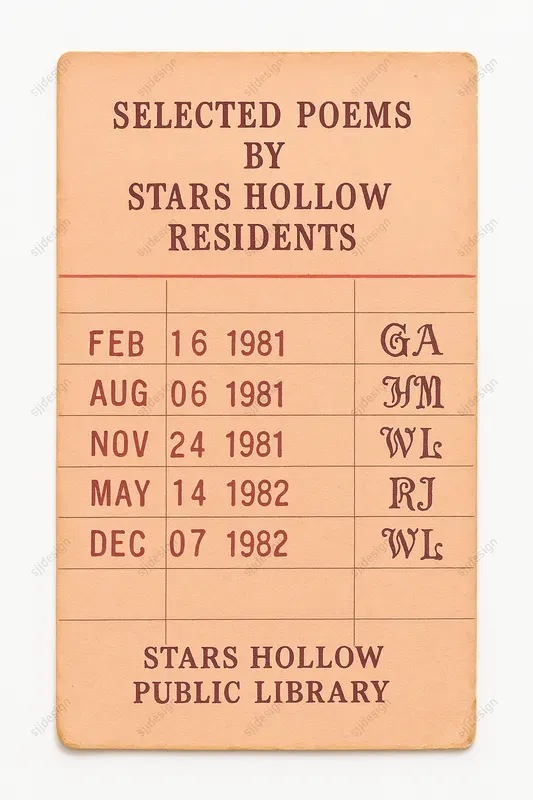 Vintage Library Checkout Card Style