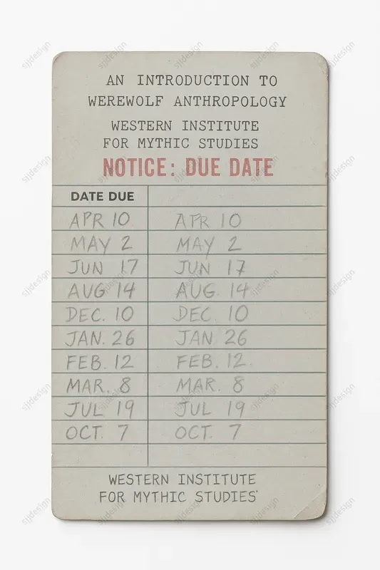 Vintage Library Checkout Card Style